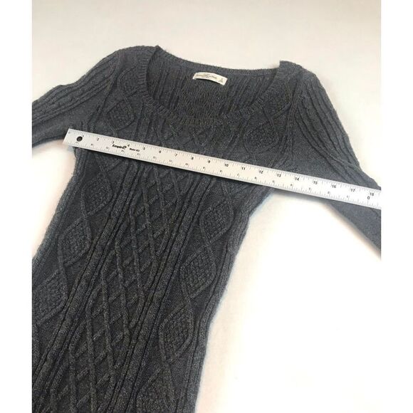 Abercrombie &‎ Fitch Pebble Grey Cotton Knit Sweater Dress - Picture 5 of 11